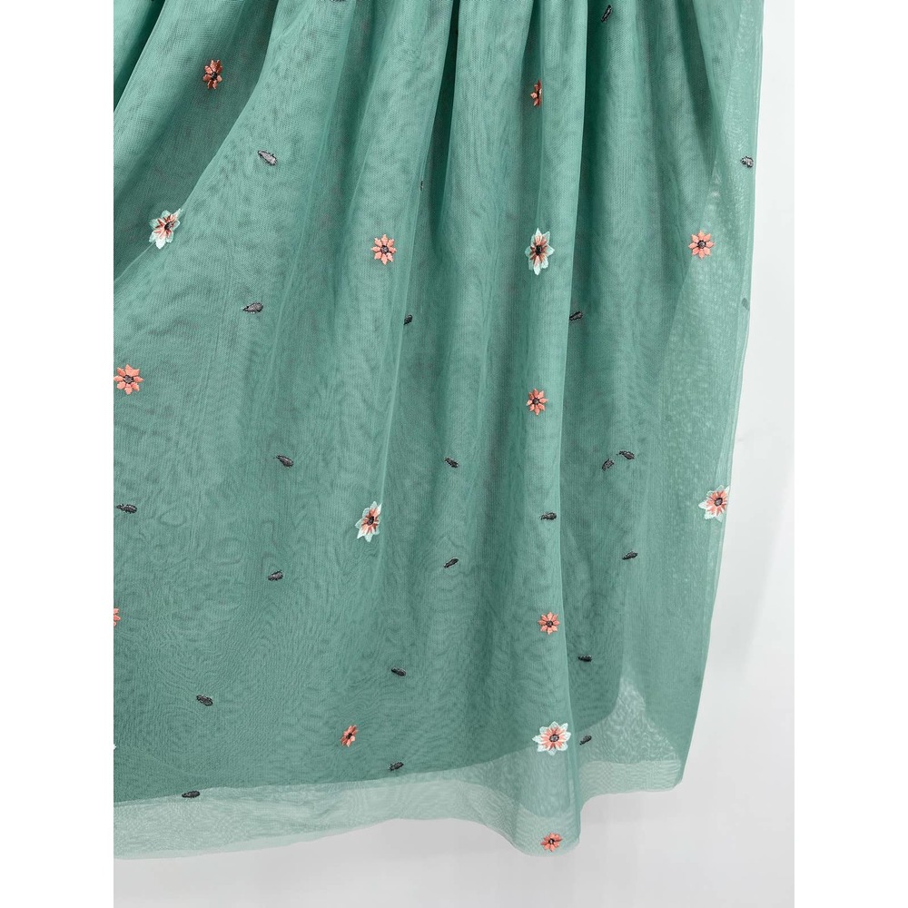Modcloth Couth & Charismatic Sage Fit & Flare Floral Embroidered Dress Size 2X - Picture 6 of 11
